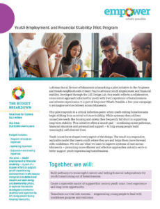 Cover of project summary for Youth Employment and Financial Stability Pilot Program